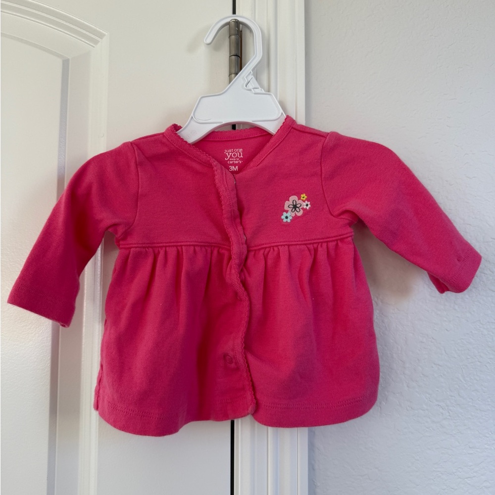 Carter's Pink Button-Up Sweatshirt for Kids